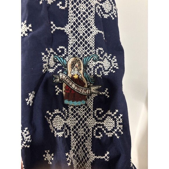 ODD MOLLY Blue 4 Continents 3/4 Sleeve Embroidered Scandinavian Dress Tunic SM - Picture 7 of 10